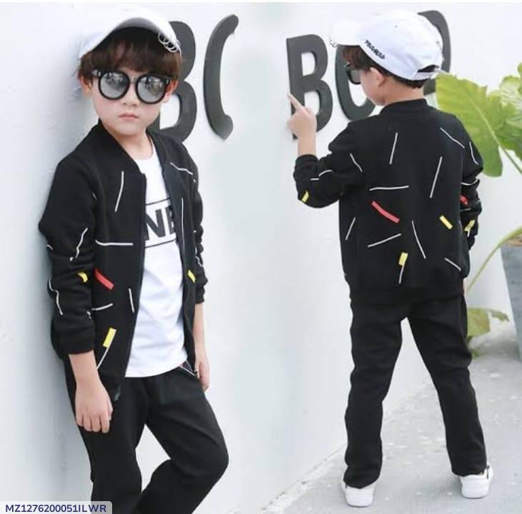 Kids 2 Pcs Zipper Track Suit